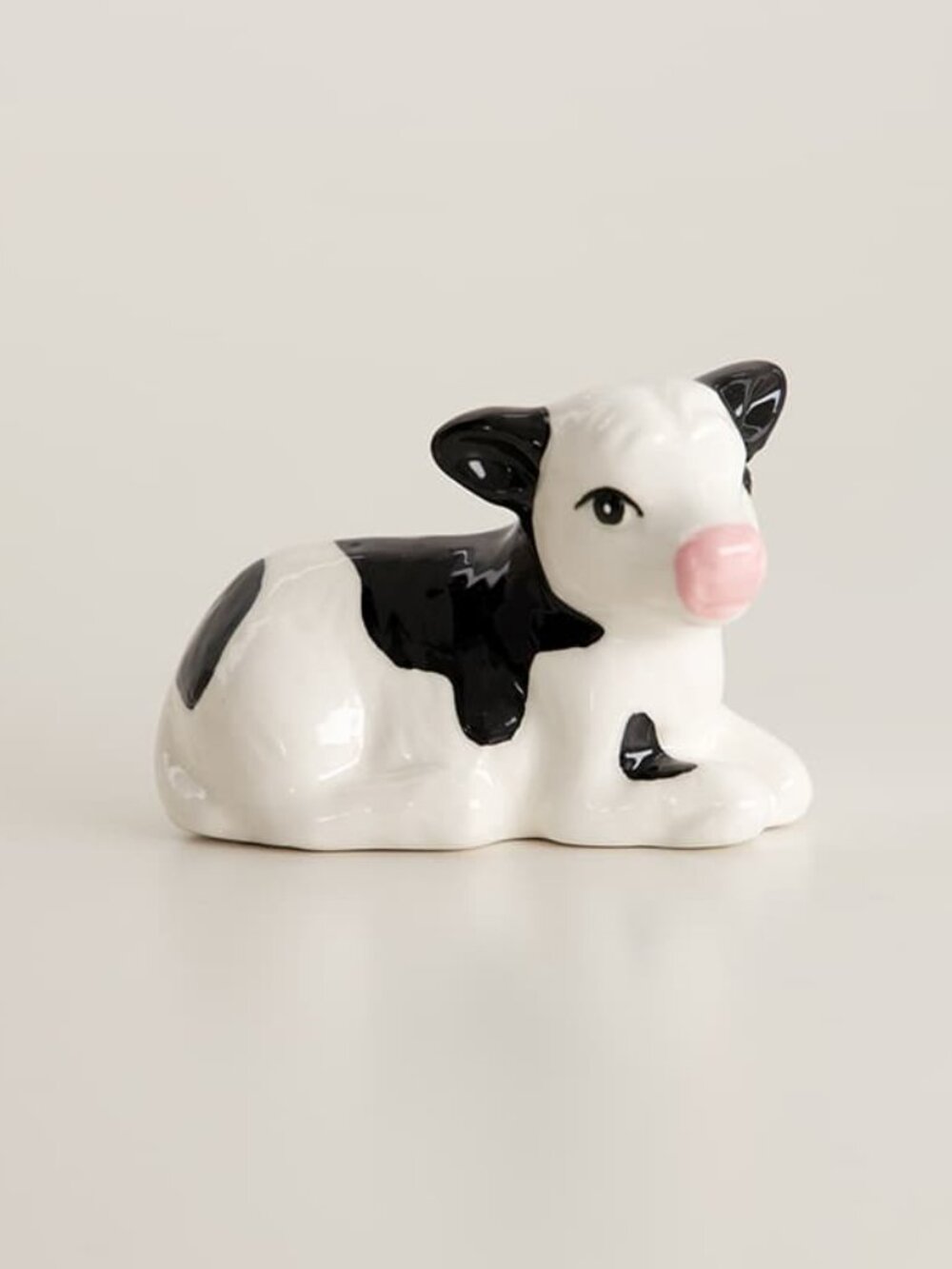 Cracker Barrel Cow Salt & Pepper Shakers Black White Brown Stoneware Farmhouse - Picture 2 of 9